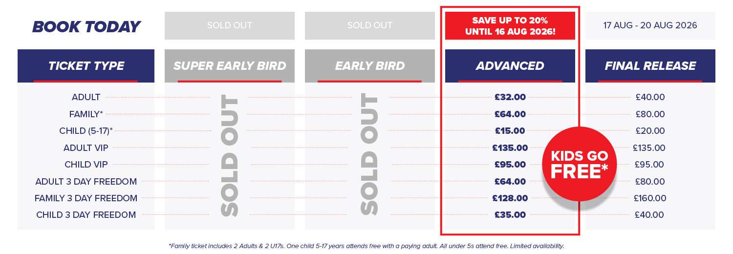 2026 Ticket Prices