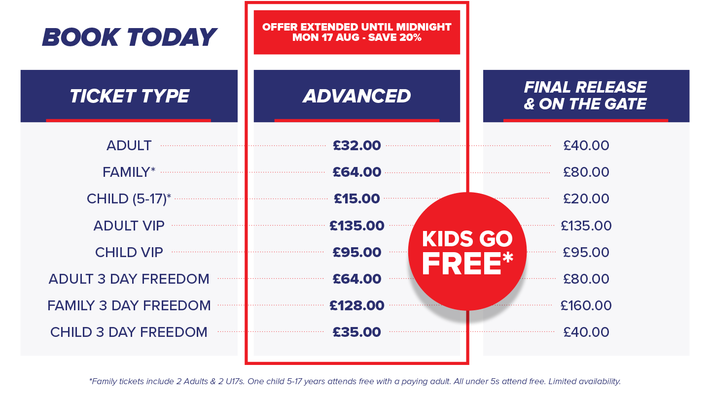 2026 Ticket Prices